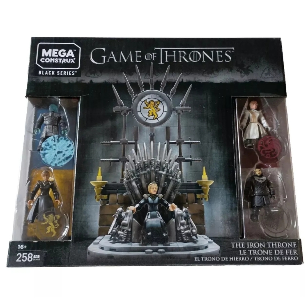 Game Of Thrones Mega Construx Black Series The Iron Throne 258 Pieces 4 Figures
